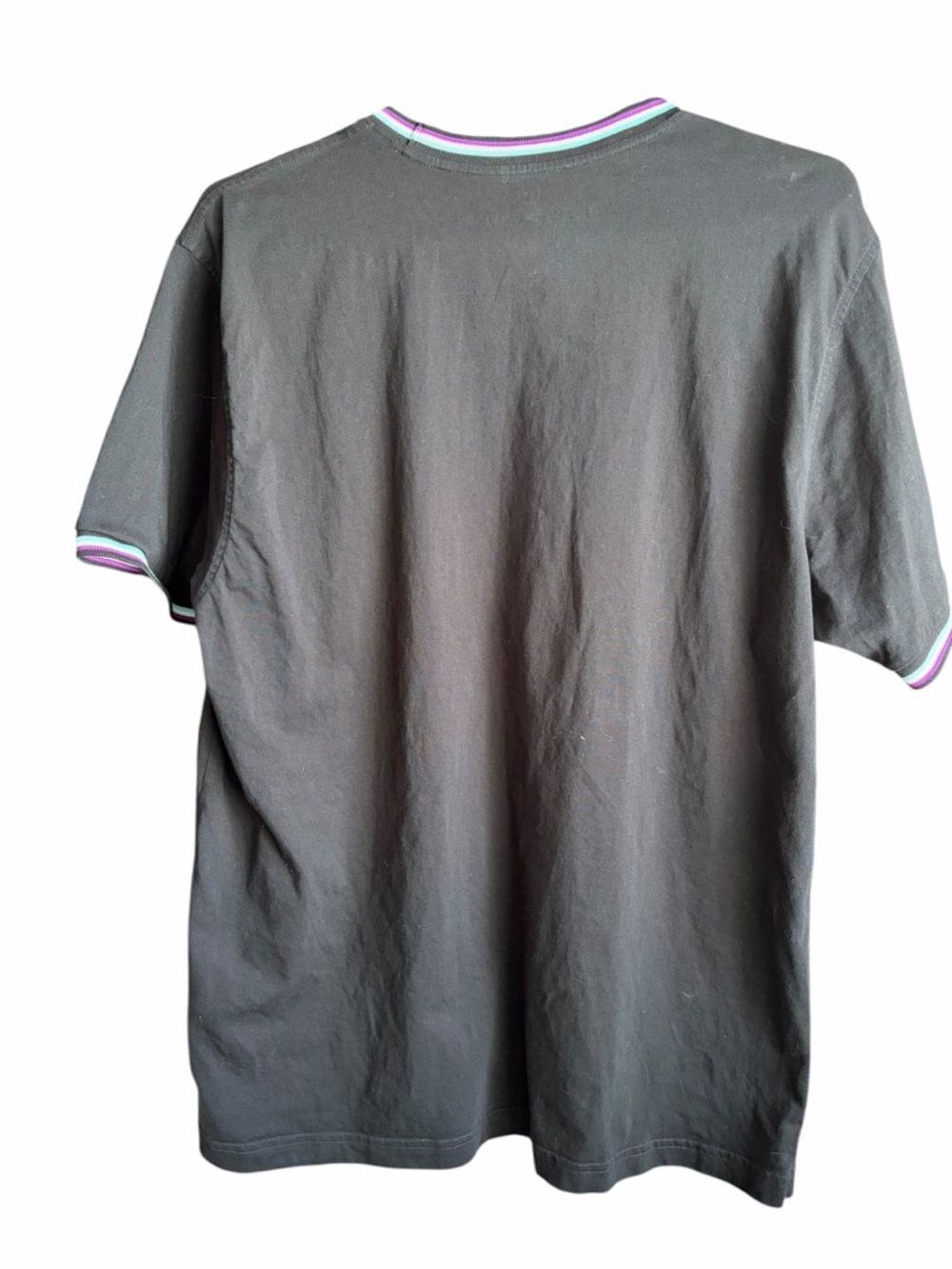 Psycho Bunny Black Short-Sleeve Ringer Tee with Purple & Mint Accents - Picture 3 of 5